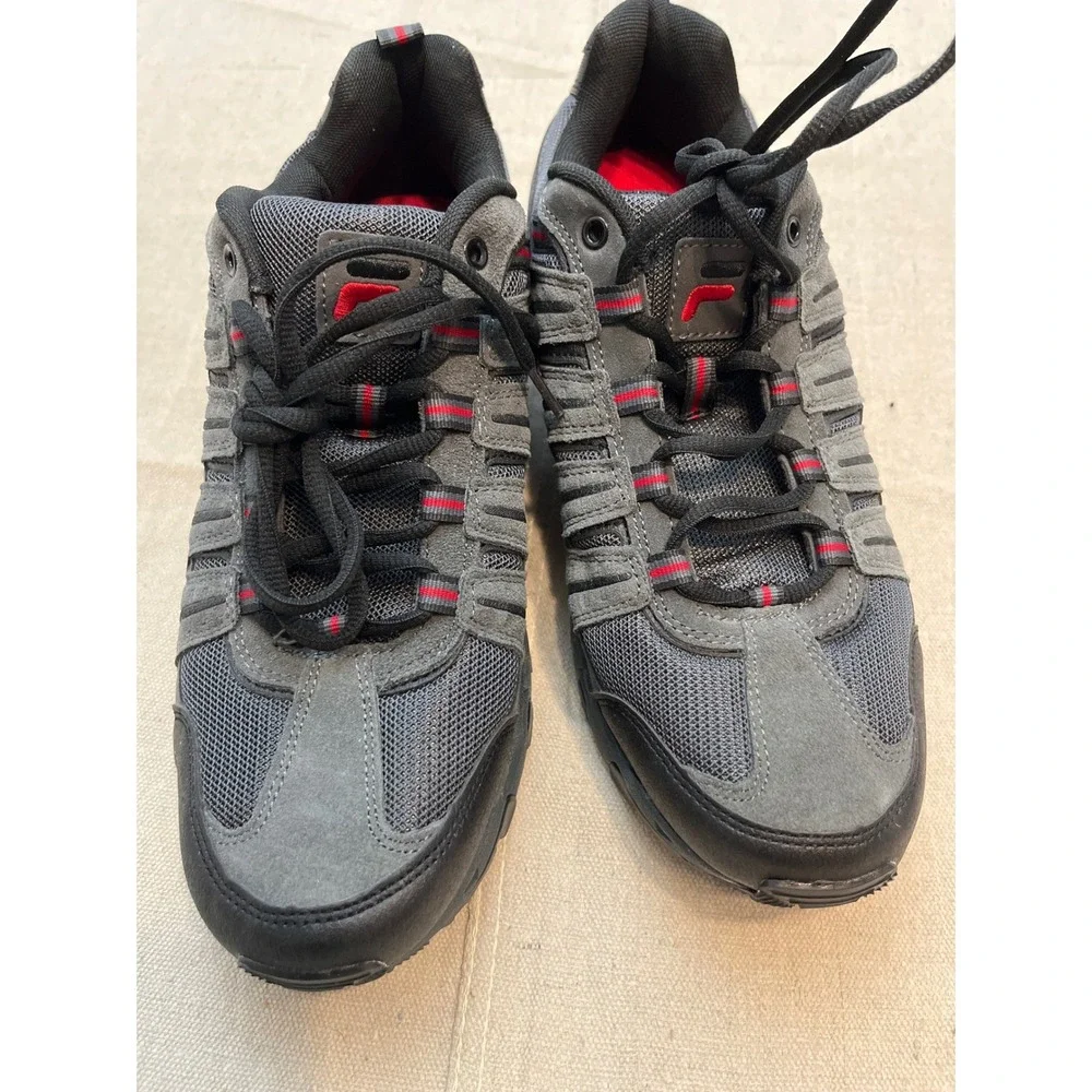 Fila Men's Athletic Shoes Sneakers Dark‎ Gray Red Lace Up Size 12